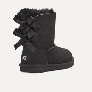 UGG Bailey bow Black Boots with Ribbon Detail